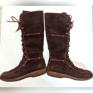 Timberland Moorland Waterproof Tall Leather Boots - Women's Size 9m - Brown